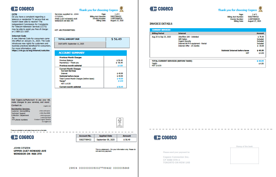  Minol USA business utility bill 